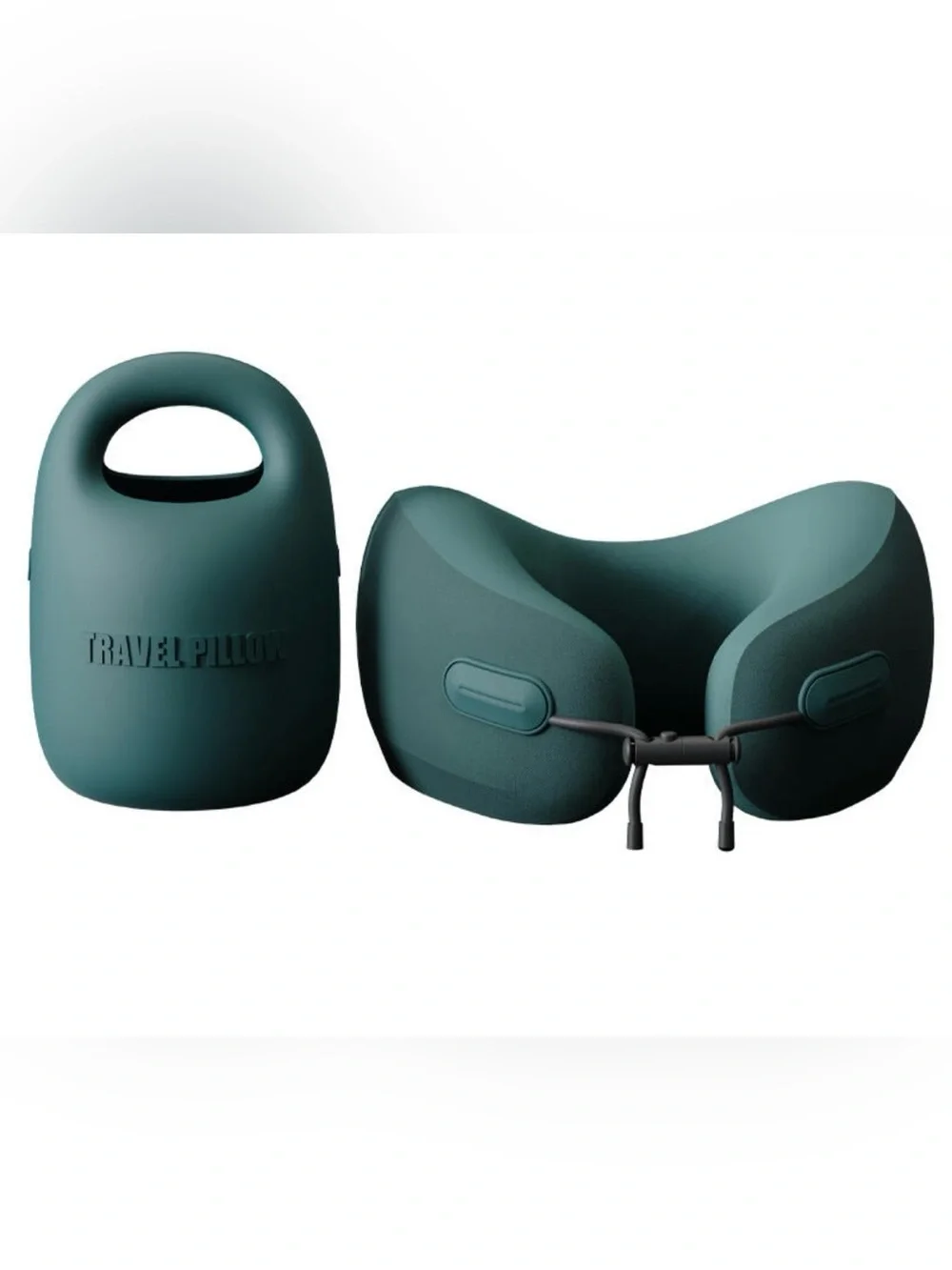Travel Neck Pillow - Green Support Pillow with Carry Case